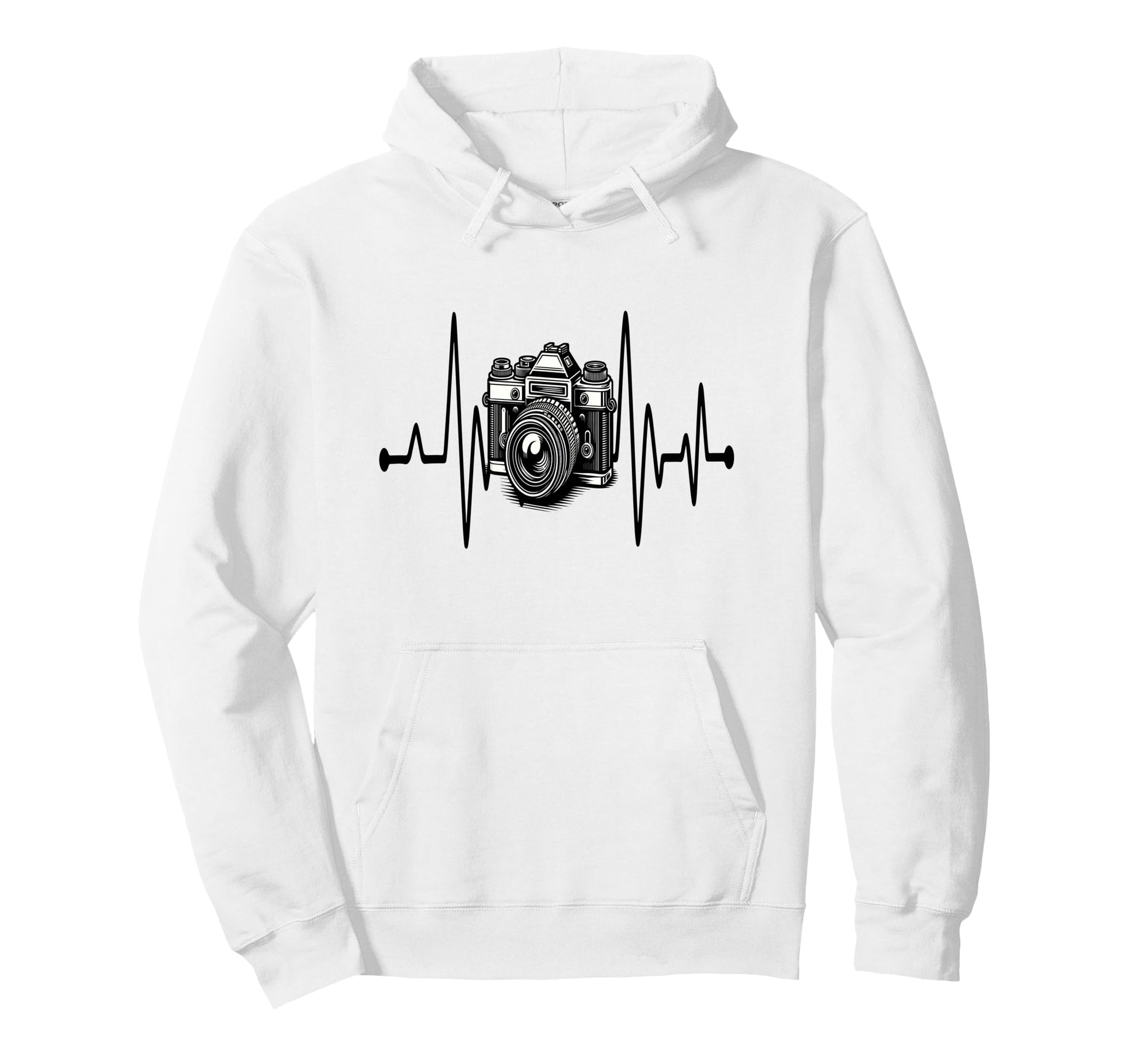 Womens Funny Camera Heartbeat Hoodie - Trendy Graphic for Adults - T-Shirt, Sweatshirt, Hoodie