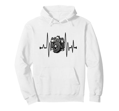 Womens Funny Camera Heartbeat Hoodie - Trendy Graphic for Adults - T-Shirt, Sweatshirt, Hoodie
