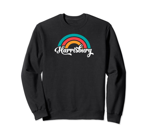 Harrisburg Pa Script Rainbow Sweatshirt - Aesthetic Graphic Men Women - T-Shirt, Sweatshirt, Hoodie