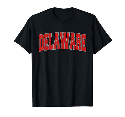 Delaware Usa State De Varsity Sports T-Shirt - Trendy Graphic for Adults - T-Shirt, Sweatshirt, Hoodie