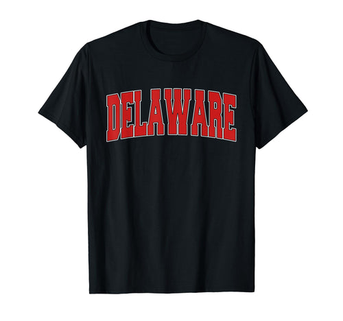 Delaware Usa State De Varsity Sports T-Shirt - Trendy Graphic for Adults - T-Shirt, Sweatshirt, Hoodie