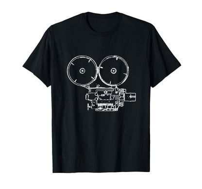 Cameraman Gift Old Movie Camera T-Shirt - Custom Art Print for Adults - T-Shirt, Sweatshirt, Hoodie