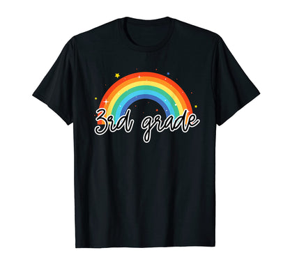 3Rd Grade Rainbow Colorful Third Year T-Shirt - Trendy Graphic Men Women - T-Shirt, Sweatshirt, Hoodie