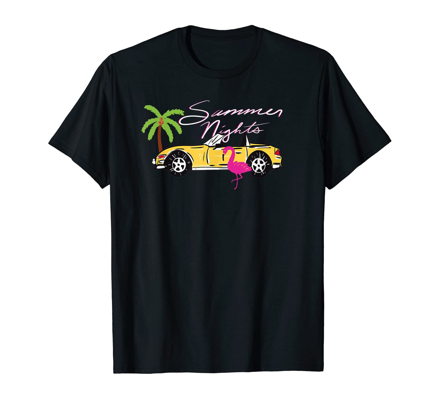 80S Summer Nights Y2K Aesthetic T-Shirt - Aesthetic Graphic for Adults - T-Shirt, Sweatshirt, Hoodie