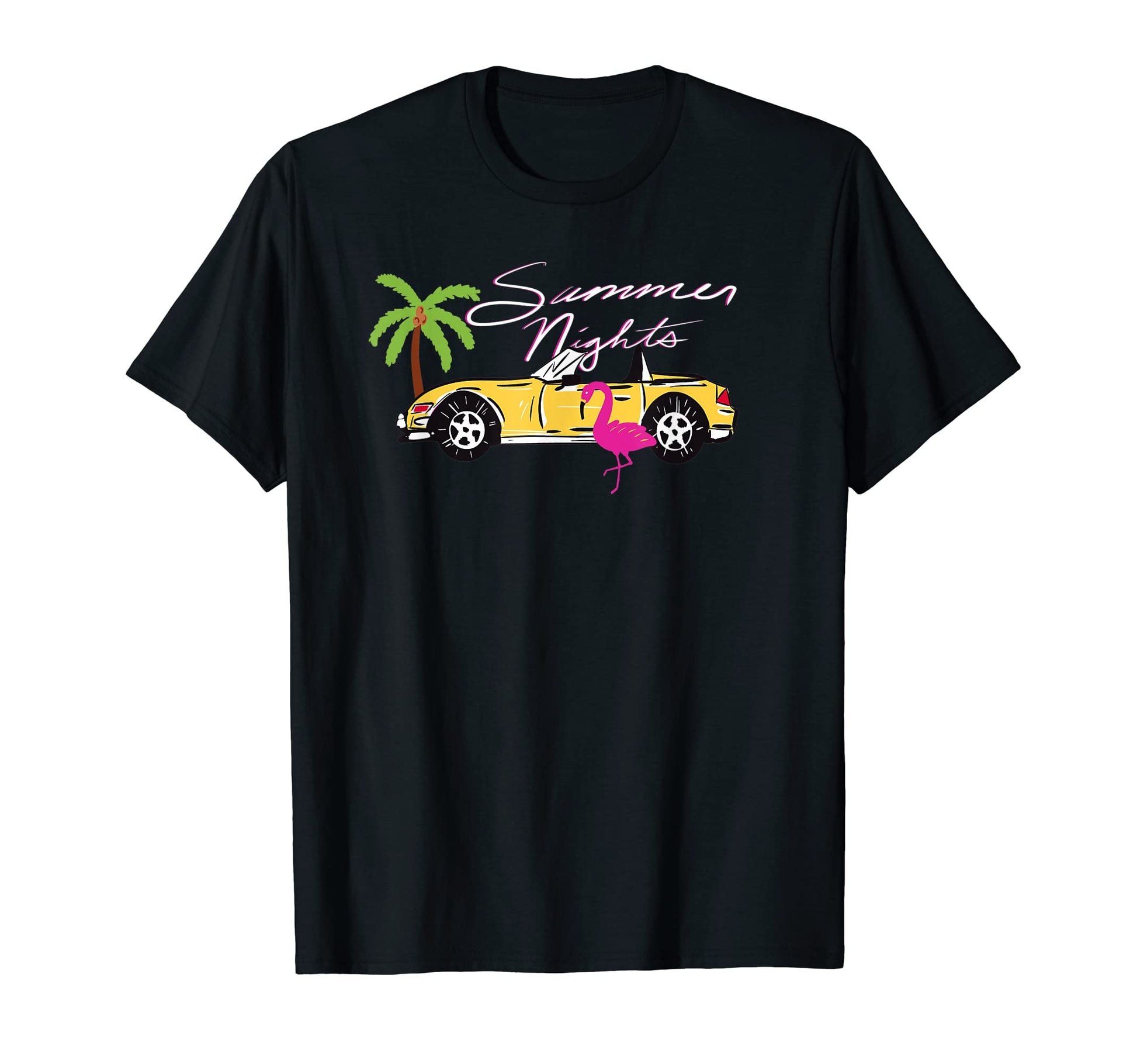 80S Summer Nights Y2K Aesthetic T-Shirt - Aesthetic Graphic for Adults - T-Shirt, Sweatshirt, Hoodie