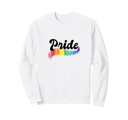 Gay Pride Rainbow Watercolor Lgbtq Sweatshirt - Aesthetic Graphic Unisex - T-Shirt, Sweatshirt, Hoodie