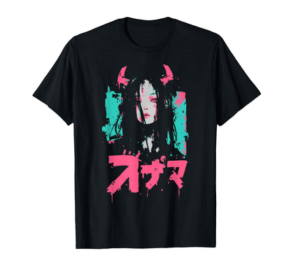 Goth Grunge Demon Anime Waifu Horror T-Shirt - Aesthetic Graphic Unisex - T-Shirt, Sweatshirt, Hoodie