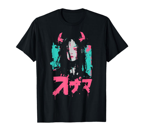 Goth Grunge Demon Anime Waifu Horror T-Shirt - Aesthetic Graphic Unisex - T-Shirt, Sweatshirt, Hoodie
