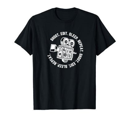 Film Making Movie Camera Shoot Edit T-Shirt - Novelty Apparel Men Women - T-Shirt, Sweatshirt, Hoodie