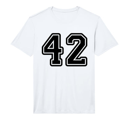 Jersey 42 Black Sports Team Jersey T-Shirt - Minimalist Print Unisex - T-Shirt, Sweatshirt, Hoodie