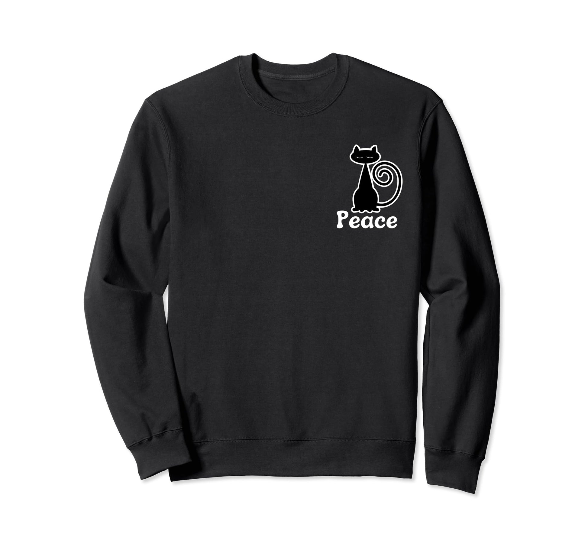 Cats Need Peace Funny Peace Love Sweatshirt - Minimalist Print for Adults - T-Shirt, Sweatshirt, Hoodie