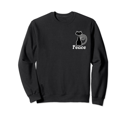 Cats Need Peace Funny Peace Love Sweatshirt - Minimalist Print for Adults - T-Shirt, Sweatshirt, Hoodie