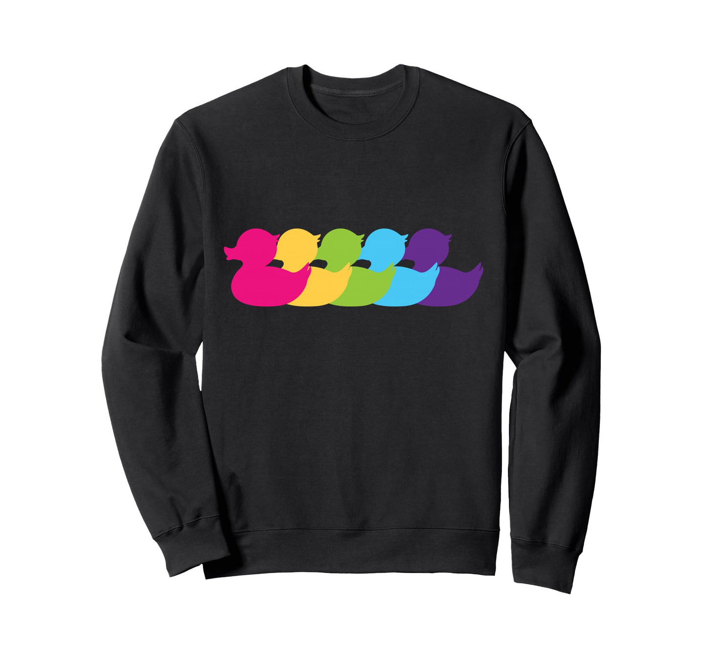 Yellow Rainbow Rubber Duck 70S 80S Sweatshirt - Streetwear Style Unisex - T-Shirt, Sweatshirt, Hoodie