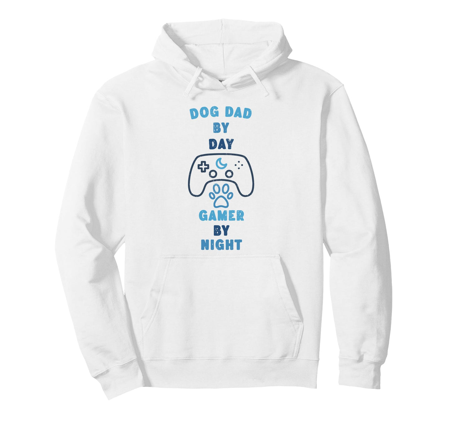 Dog Dad Day Gamer Night Games Fan Gamepad Hoodie - Minimalist Print Unisex - T-Shirt, Sweatshirt, Hoodie