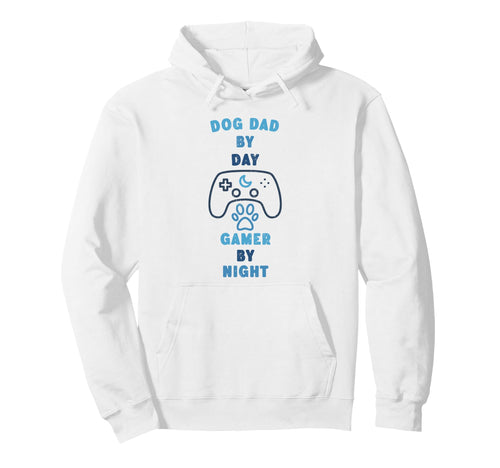 Dog Dad Day Gamer Night Games Fan Gamepad Hoodie - Minimalist Print Unisex - T-Shirt, Sweatshirt, Hoodie