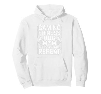Gaming Fitness Dog Mom Lift Play Walk Hoodie - Aesthetic Graphic Men Women - T-Shirt, Sweatshirt, Hoodie