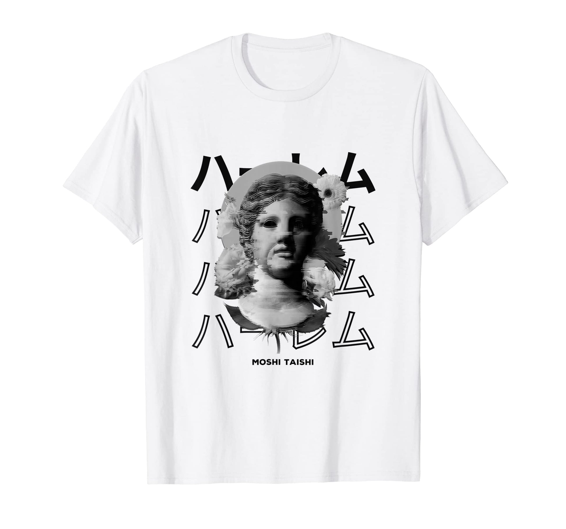 Vaporwave Statue Aesthetic Art Glitch T-Shirt - Unique Graphic Men Women - T-Shirt, Sweatshirt, Hoodie