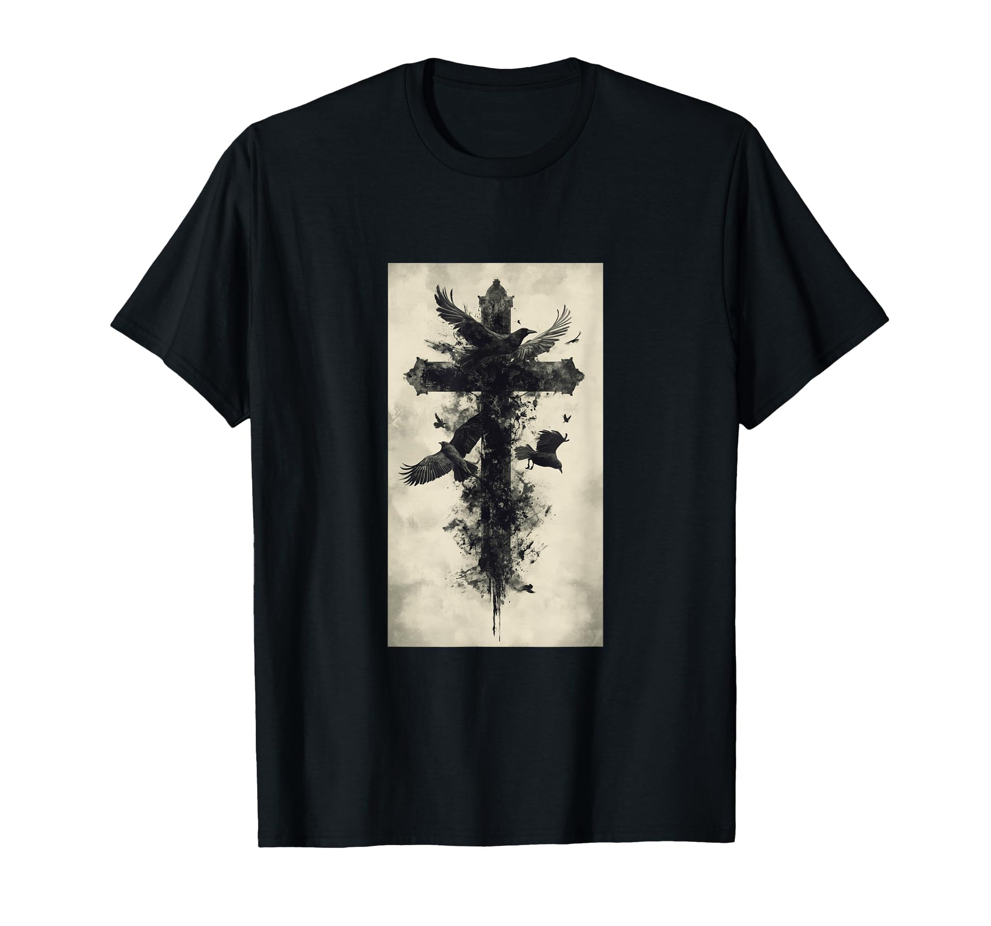 Gothic Cross Grunge Aesthetic Y2K T-Shirt - Minimalist Print Men Women - T-Shirt, Sweatshirt, Hoodie