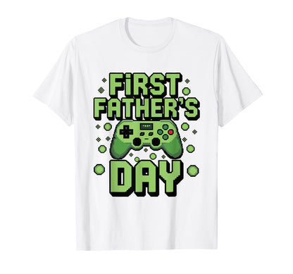 First Fathers Day Funny Gamer Dad T-Shirt - Custom Art Print Unisex - T-Shirt, Sweatshirt, Hoodie