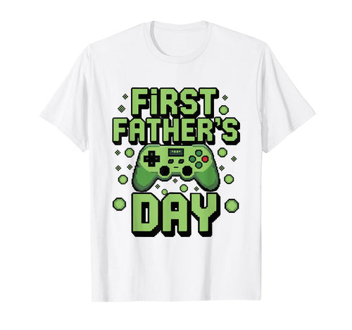First Fathers Day Funny Gamer Dad T-Shirt - Custom Art Print Unisex - T-Shirt, Sweatshirt, Hoodie