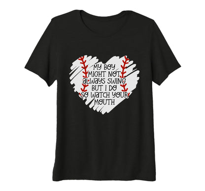 Womens Baseball Outfit Moms My Might T-Shirt - Minimalist Print Men Women - T-Shirt, Sweatshirt, Hoodie