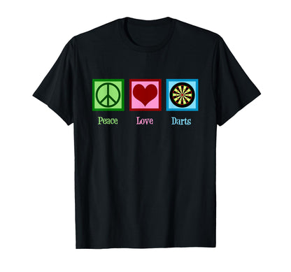Peace Love Darts T-Shirt - Graphic Print for Adults - T-Shirt, Sweatshirt, Hoodie