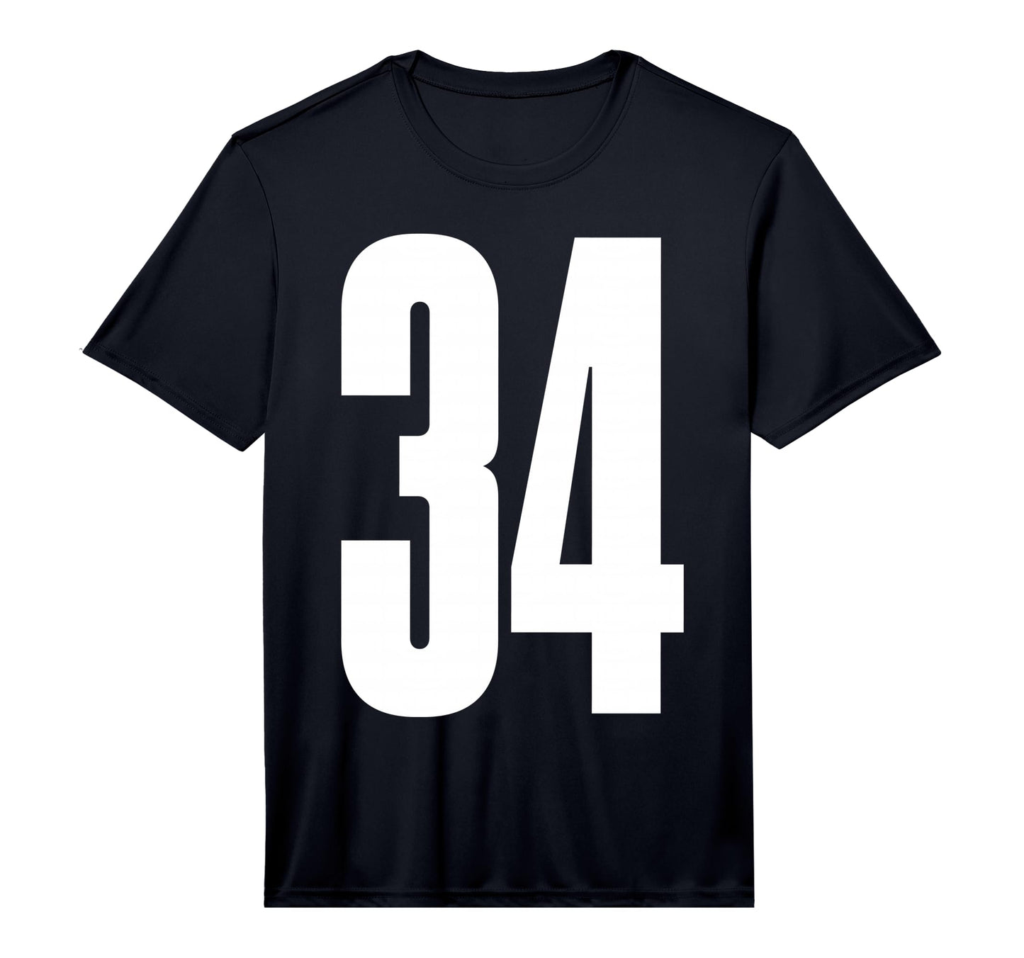 Sports Team White Number 34 Performance T-Shirt - Fun Novelty Design Unisex - T-Shirt, Sweatshirt, Hoodie