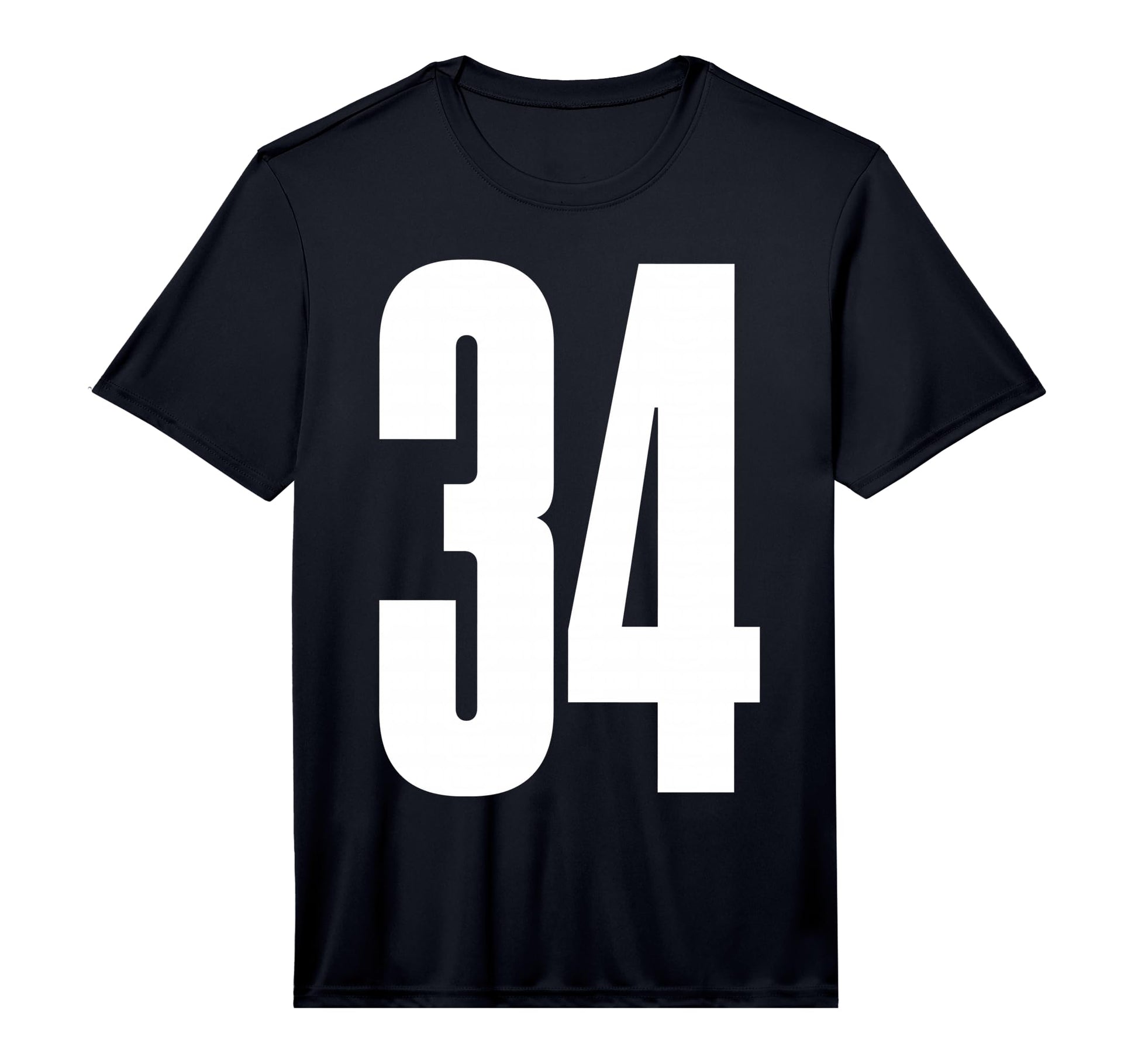 Sports Team White Number 34 Performance T-Shirt - Fun Novelty Design Unisex - T-Shirt, Sweatshirt, Hoodie
