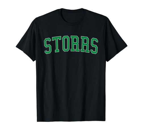 Storrs Ct Distressed Green Varsity T-Shirt - Fun Novelty Design for Adults - T-Shirt, Sweatshirt, Hoodie