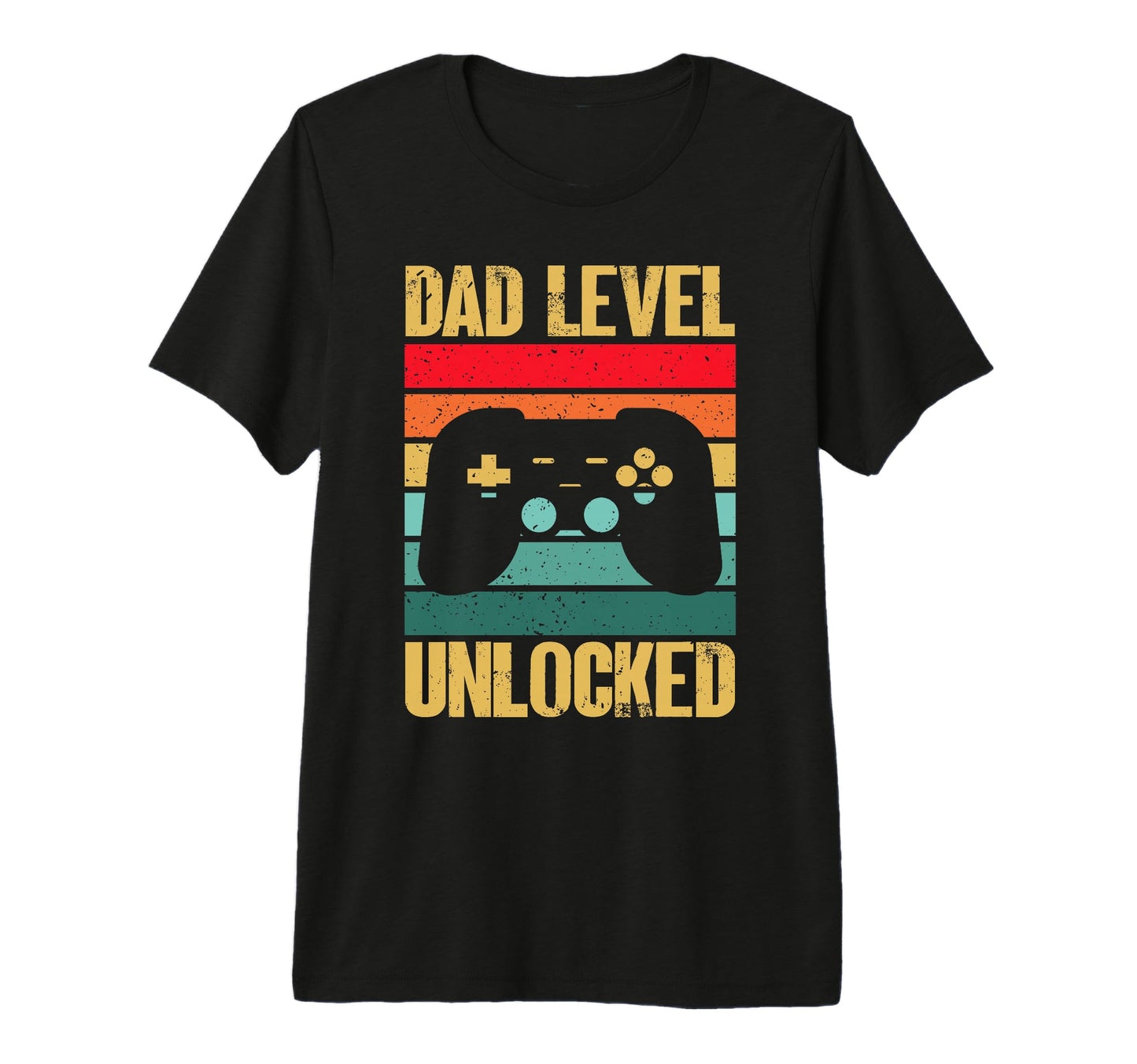 Mens Funny Fathers Day Gamer Dad Dad Level T-Shirt - Graphic Print Unisex - T-Shirt, Sweatshirt, Hoodie
