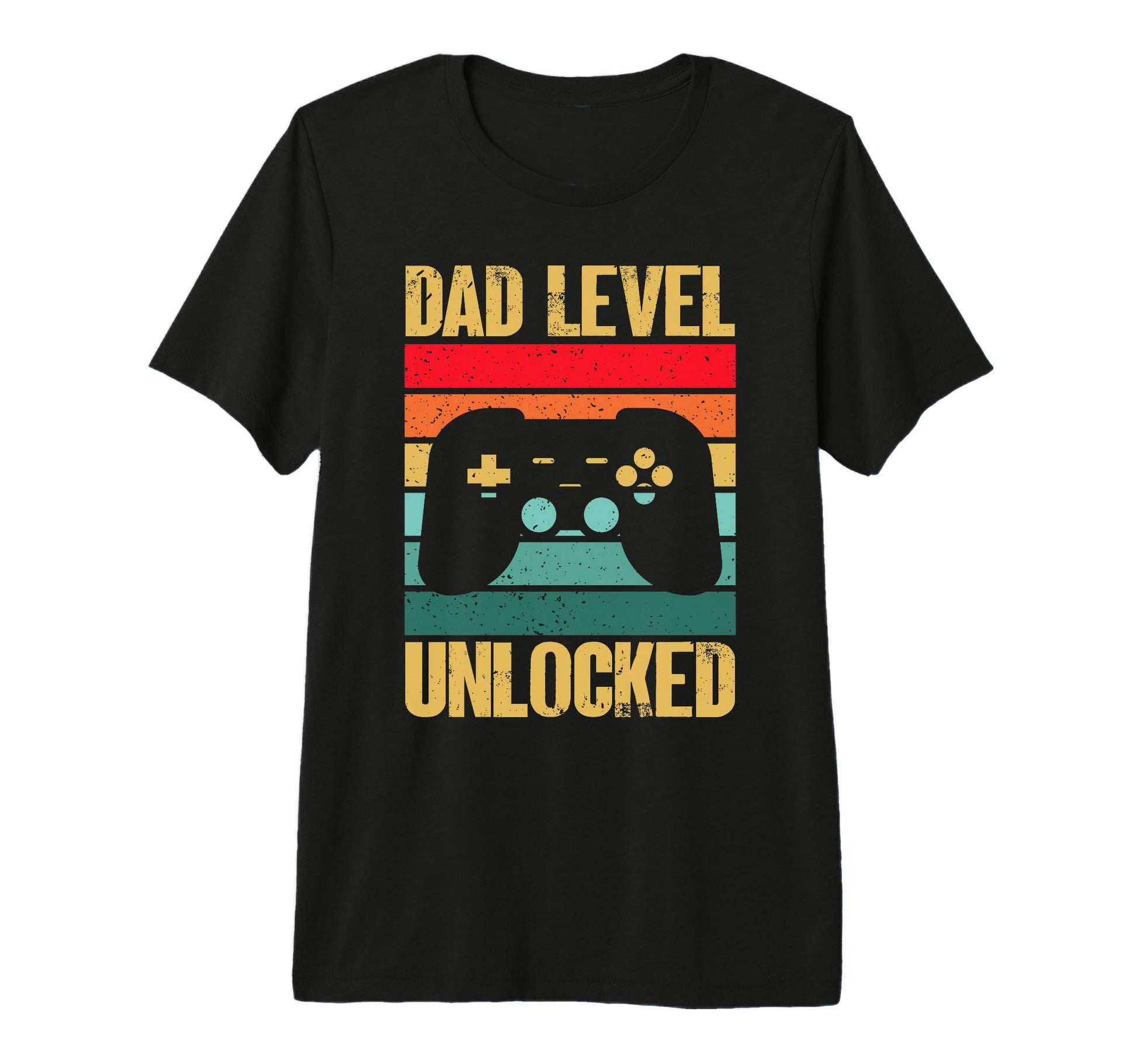 Mens Funny Fathers Day Gamer Dad Dad Level T-Shirt - Graphic Print Unisex - T-Shirt, Sweatshirt, Hoodie