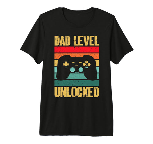 Mens Funny Fathers Day Gamer Dad Dad Level T-Shirt - Graphic Print Unisex - T-Shirt, Sweatshirt, Hoodie
