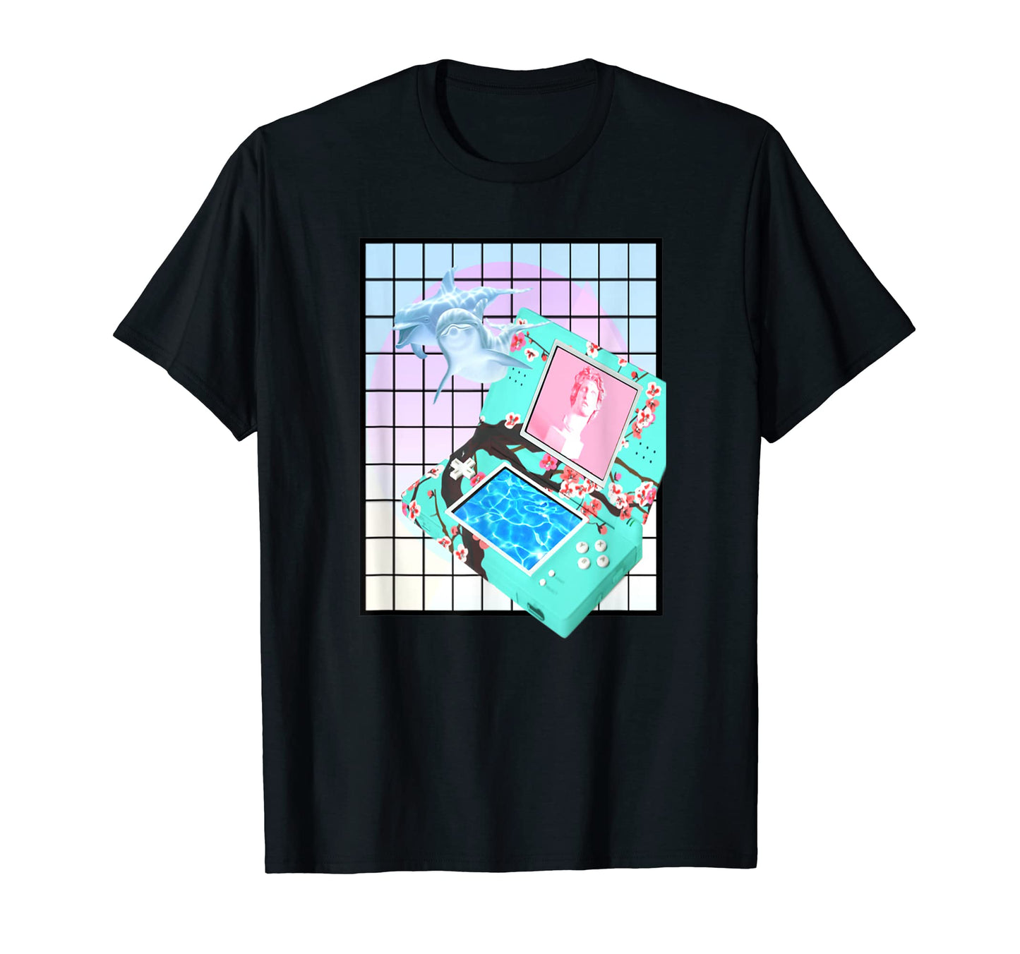 Vaporwave Pastel Dolphins Aesthetic T-Shirt - Streetwear Style Men Women - T-Shirt, Sweatshirt, Hoodie