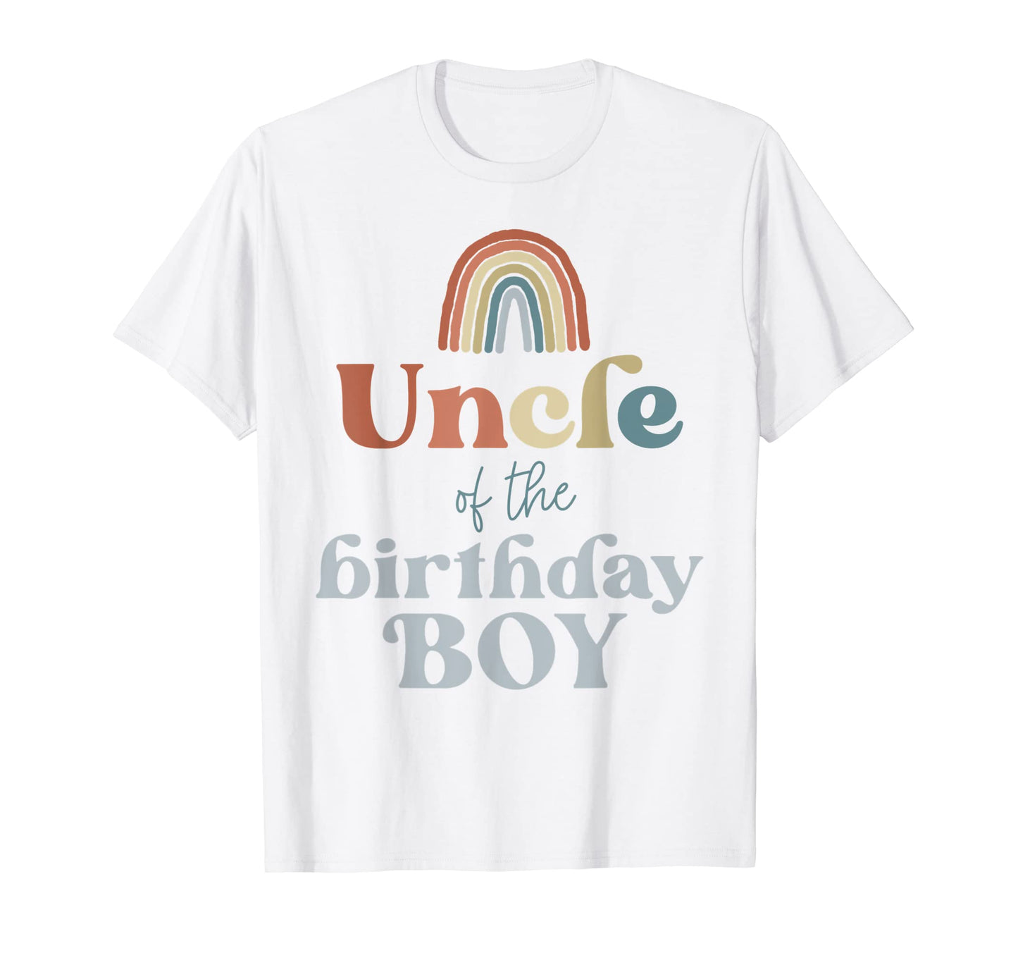 Mens Uncle Birthday Boho Rainbow Party T-Shirt - Trendy Graphic Unisex - T-Shirt, Sweatshirt, Hoodie