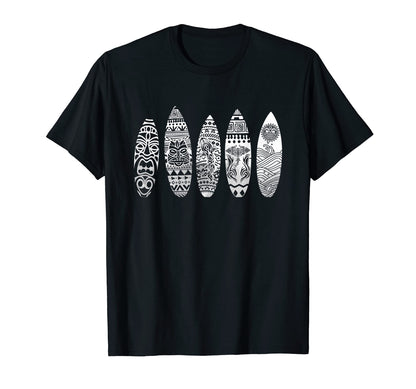 Surfing Surfboard Maori Surfboarder T-Shirt - Minimalist Print for Adults - T-Shirt, Sweatshirt, Hoodie