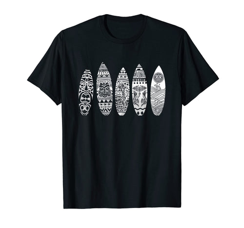 Surfing Surfboard Maori Surfboarder T-Shirt - Minimalist Print for Adults - T-Shirt, Sweatshirt, Hoodie