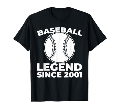 Born 2001 Baseball Team Sport Player T-Shirt - Minimalist Print for Adults - T-Shirt, Sweatshirt, Hoodie