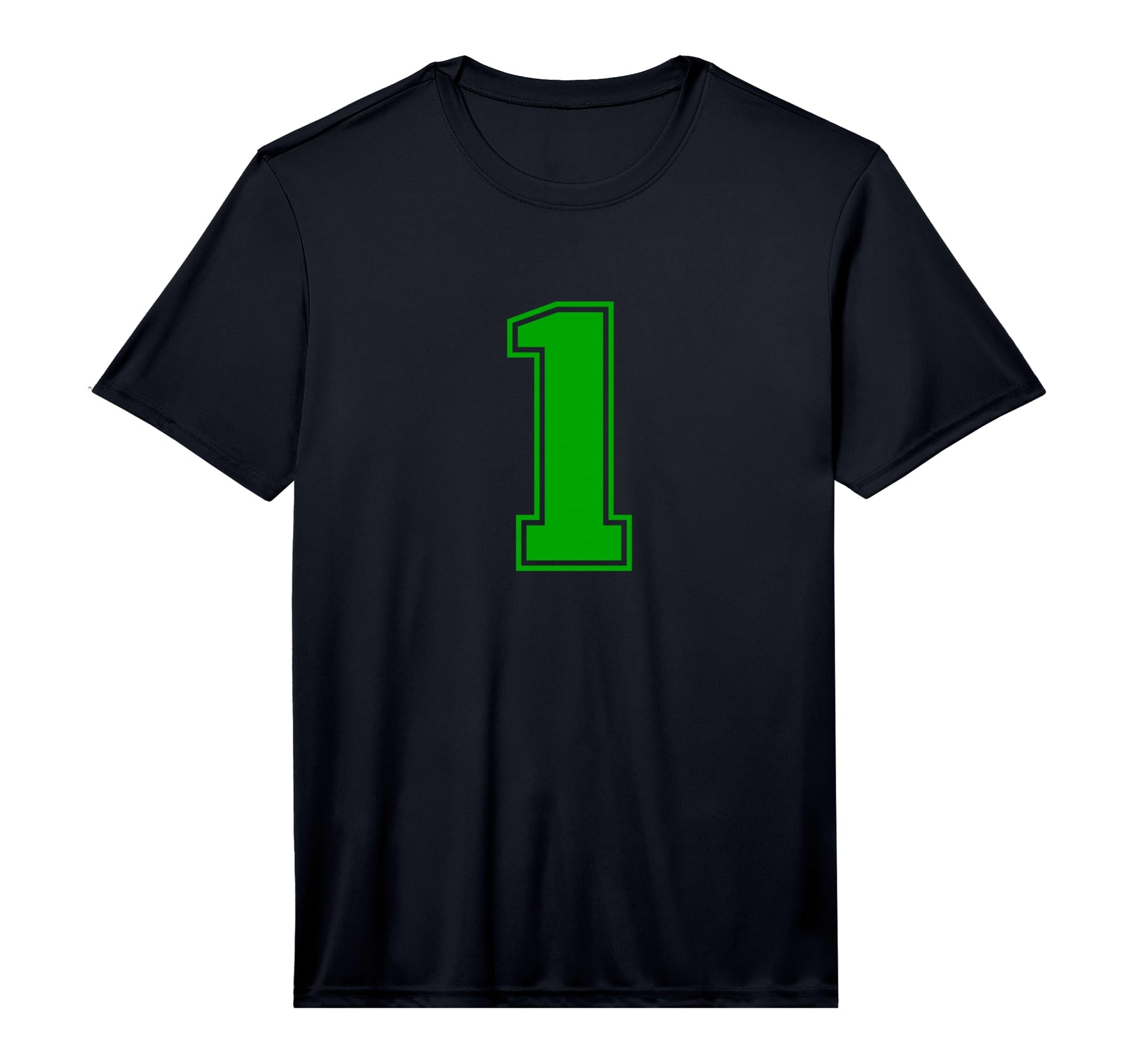 1 Green Sports Team Number T-Shirt - Custom Art Print for Adults - T-Shirt, Sweatshirt, Hoodie