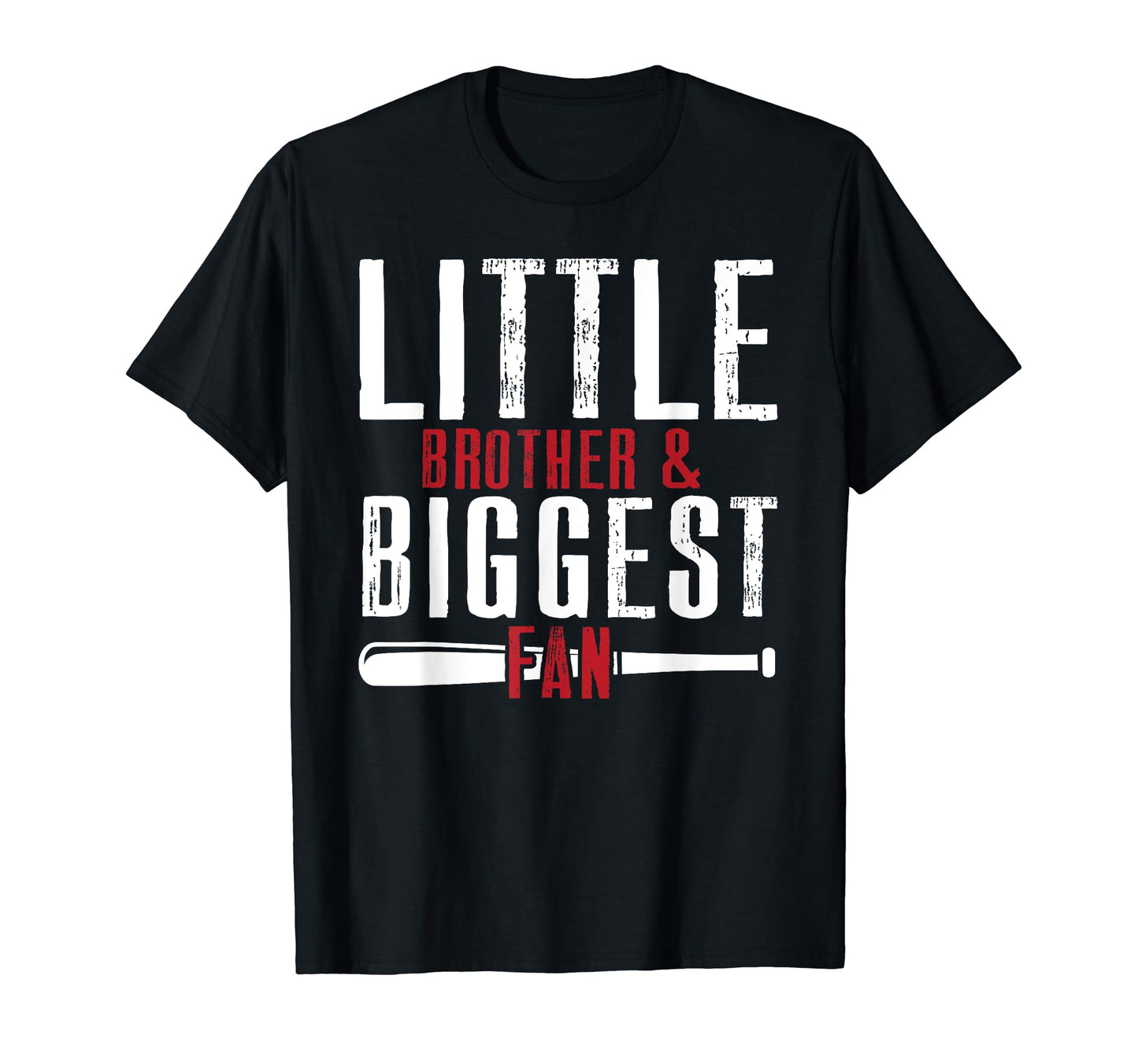 Little Brother Biggest Fan Baseball Sport T-Shirt - Unique Graphic Unisex - T-Shirt, Sweatshirt, Hoodie
