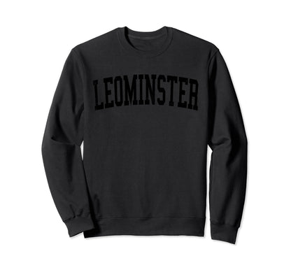 Leominster Ma Distressed Black Sweatshirt - Fun Novelty Design Unisex - T-Shirt, Sweatshirt, Hoodie