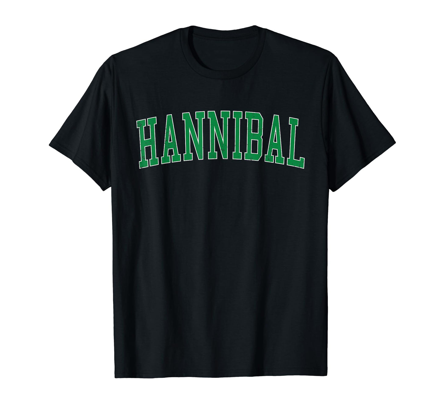 Hannibal Mo Distressed Green Varsity T-Shirt - Minimalist Print Men Women - T-Shirt, Sweatshirt, Hoodie