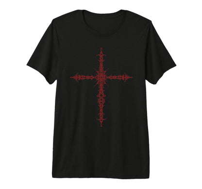 Y2K 90S Goth Cross Grunge Alt Emo Tri T-Shirt - Trendy Graphic for Adults - T-Shirt, Sweatshirt, Hoodie