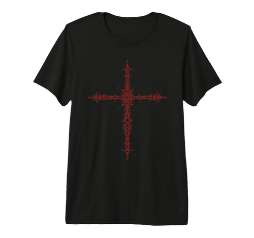 Y2K 90S Goth Cross Grunge Alt Emo Tri T-Shirt - Trendy Graphic for Adults - T-Shirt, Sweatshirt, Hoodie