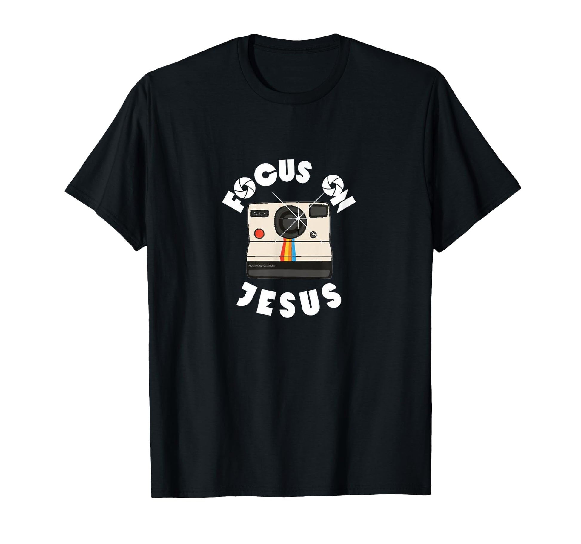 Focus Jesus Christian Camera T-Shirt - Graphic Print for Adults - T-Shirt, Sweatshirt, Hoodie