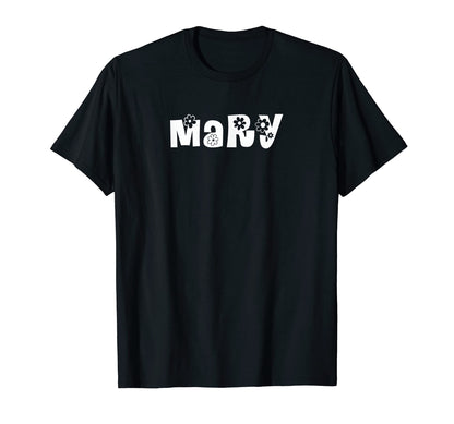 Mary Flowers Name Peace Love Nature T-Shirt - Aesthetic Graphic Unisex - T-Shirt, Sweatshirt, Hoodie