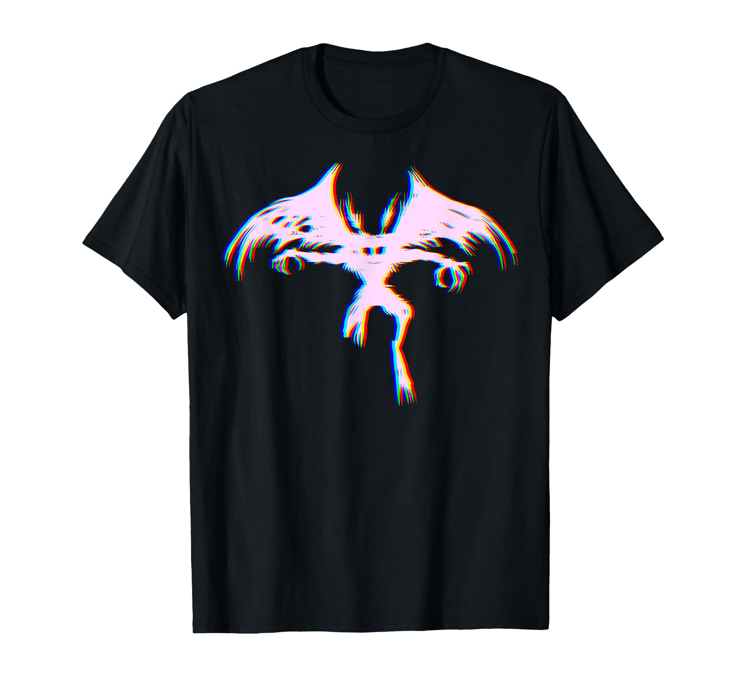 Mothman Cryptid Glitch Vaporwave T-Shirt - Minimalist Print Unisex - T-Shirt, Sweatshirt, Hoodie