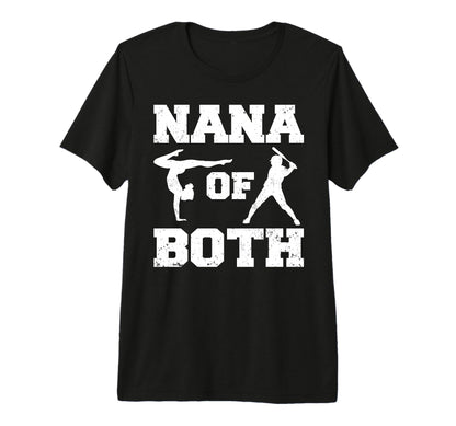 Nana Both Funny Baseball And Gymnastics T-Shirt - Graphic Print for Adults - T-Shirt, Sweatshirt, Hoodie