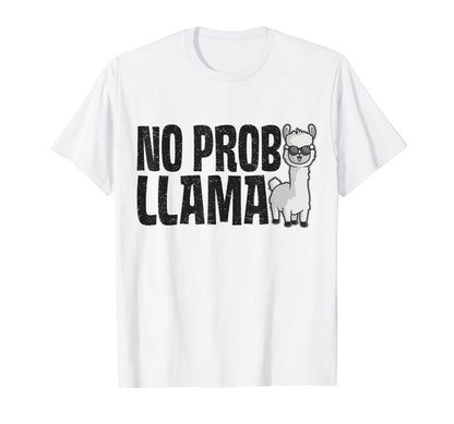 No Prob Llama Rainbow Funny Animal T-Shirt - Trendy Graphic Unisex - T-Shirt, Sweatshirt, Hoodie