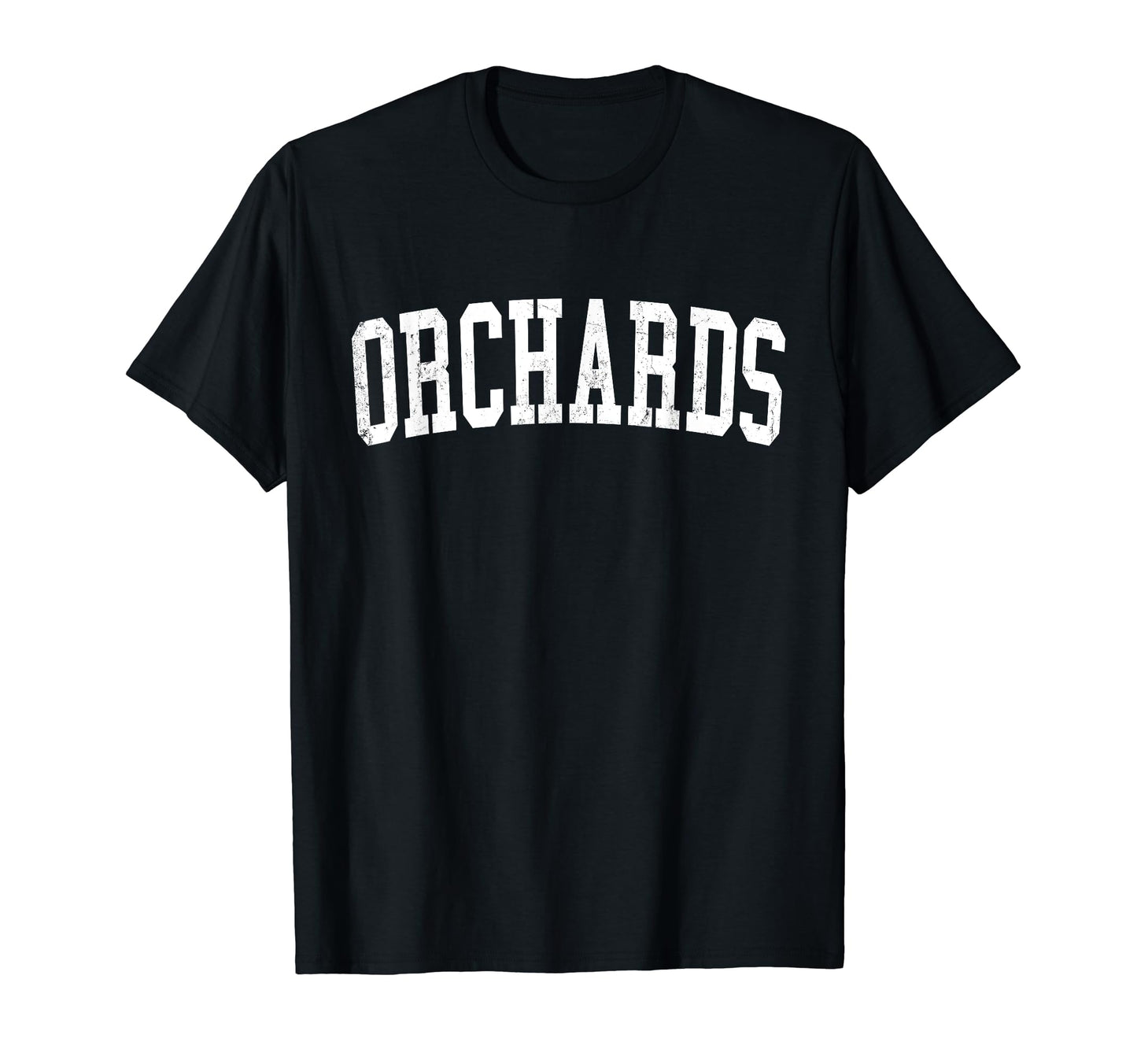 Orchards Wa Distressed White Varsity T-Shirt - Streetwear Style Unisex - T-Shirt, Sweatshirt, Hoodie