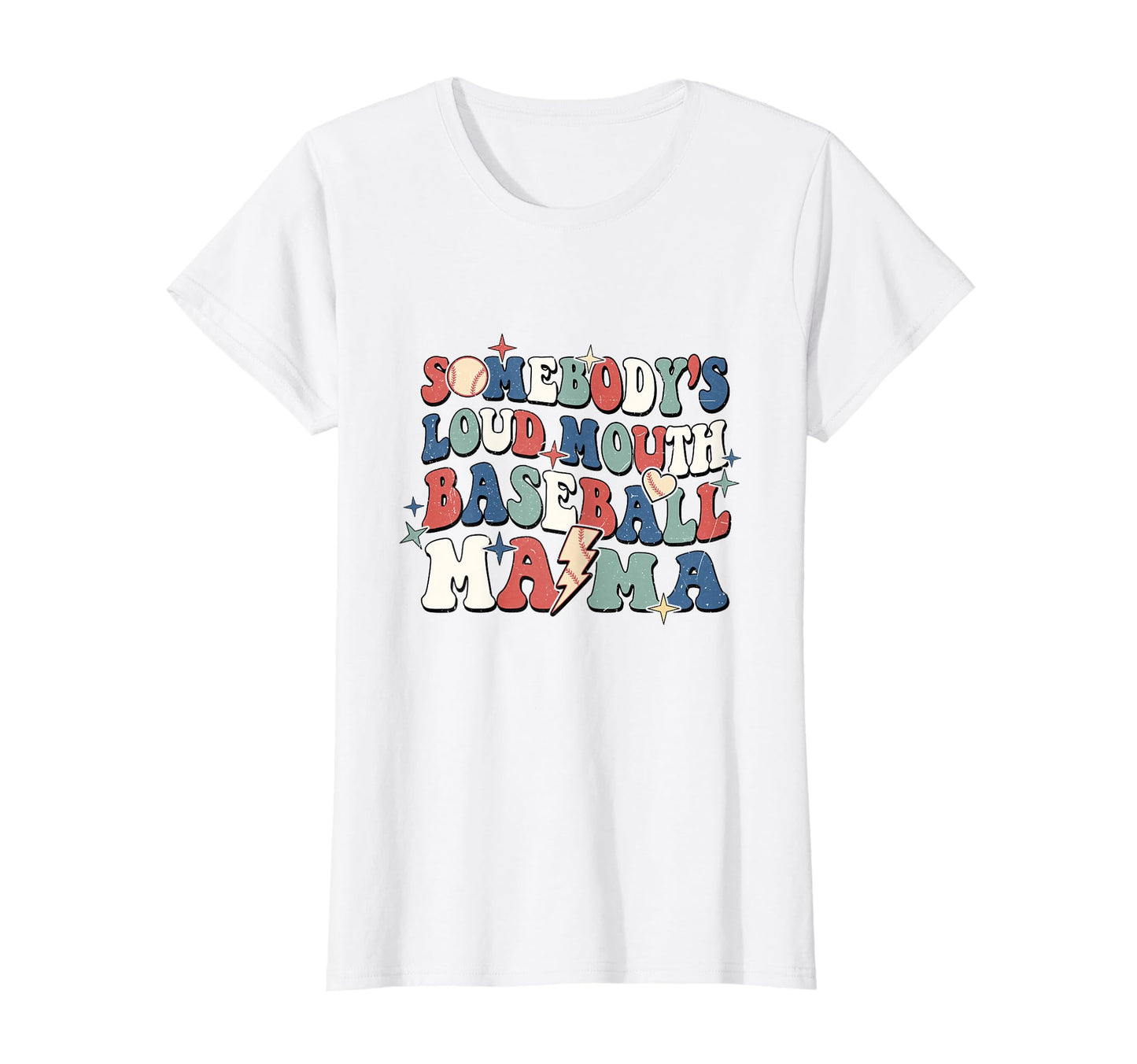 Baseball Mom Proud Moms T-Shirt - Custom Art Print Men Women - T-Shirt, Sweatshirt, Hoodie